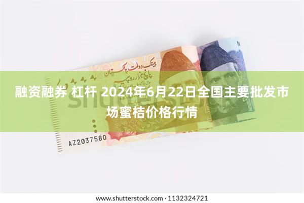 融资融券 杠杆 2024年6月22日全国主要批发市场蜜桔价格行情