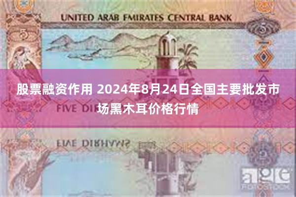 股票融资作用 2024年8月24日全国主要批发市场黑木耳价格行情